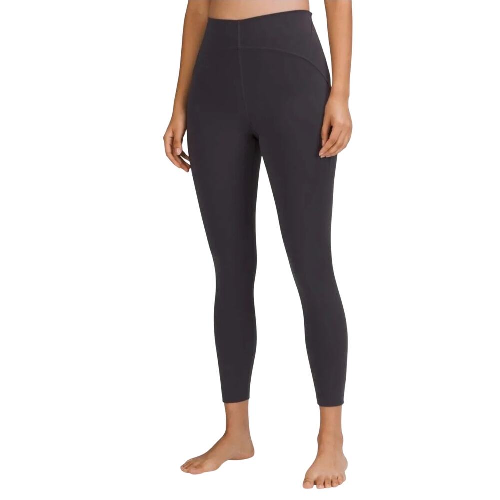 Lululemon Sleek Black Granite High-Rise 7/8 Leggings Size 4